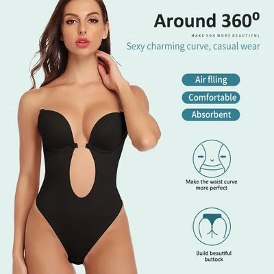 Body Shaper de Cuello en V Profundo