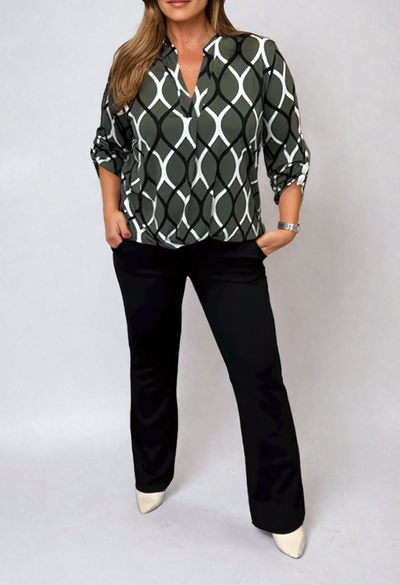 Blusa de geometría elegante Grace