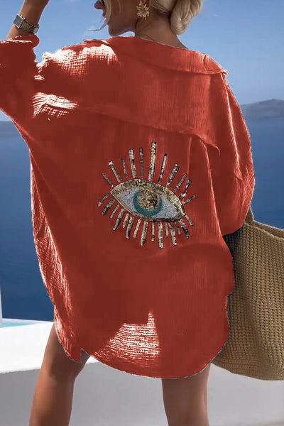 Camisa de algodón oversize Horus