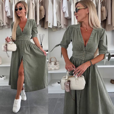 Thea | Deslumbrante Vestido de Mezclilla